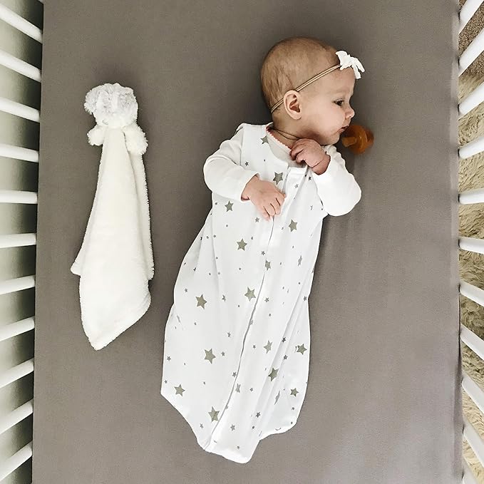 Baby Wearable Blanket - Baby Sleep Sack 100% Cotton - Sleep Sack 3-6 Months - Comfy Soft Lightweight, 2-Pack Set Gender Neutral Grey