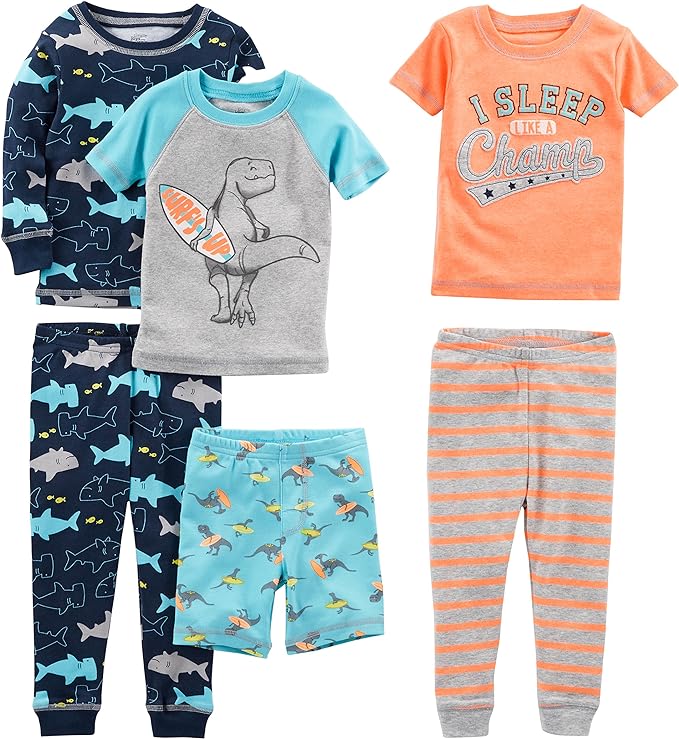 Simple Joys by Carter's Girls 6-piece Snug Fit Cotton Pajama Set by SimpleJoysbyCarters