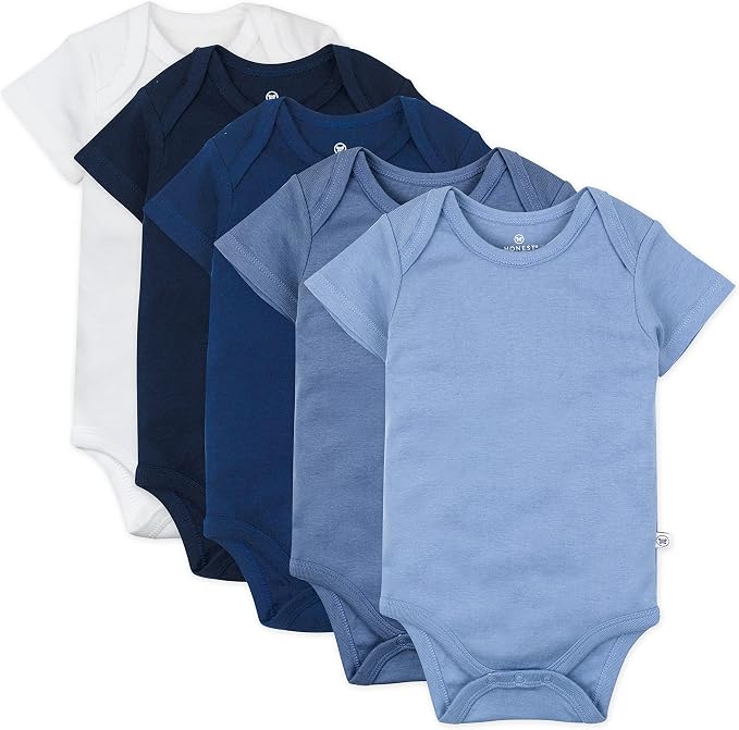 HonestBaby 5-pack Short Sleeve Bodysuits One-piece 100% Organic Cotton by HonestBaby