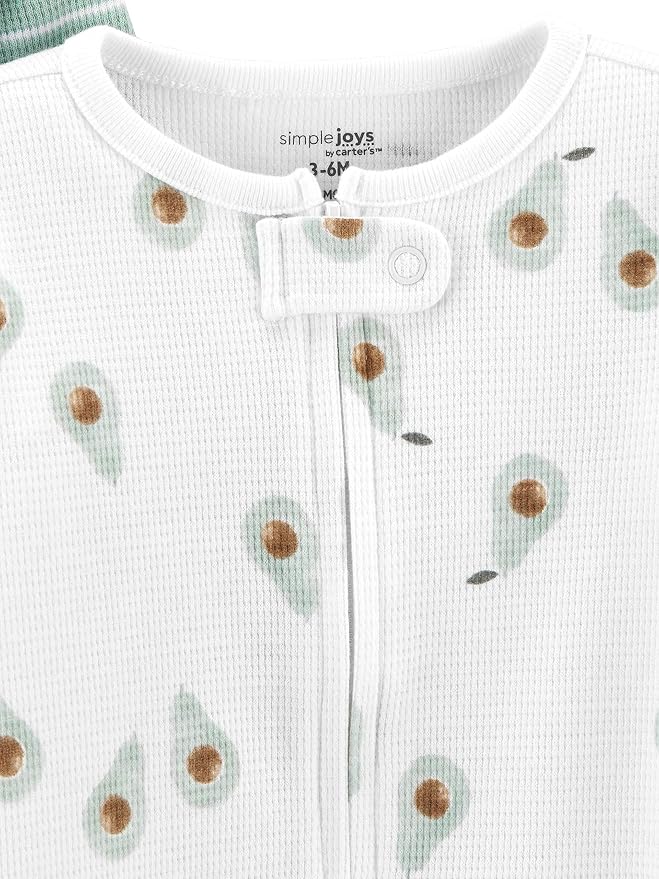 Simple Joys by Carter's Unisex Baby 2-way Zip Thermal Footed Sleep and Play - Image 3