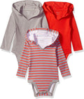 Hanes Baby Long Sleeve Bodysuit, Ultimate Bodysuit Hoodie Boys & Girls by Hanes