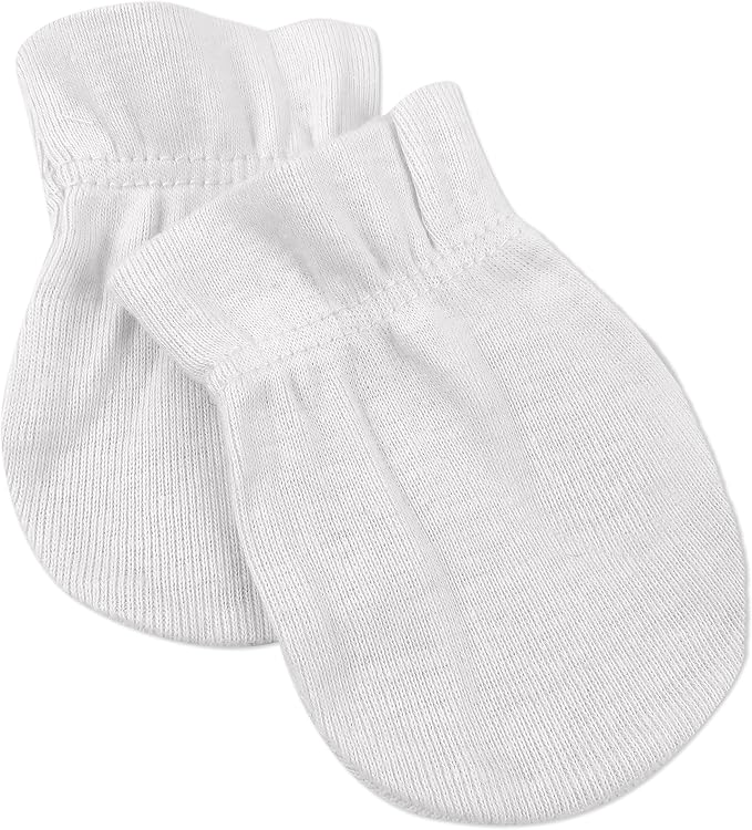 HonestBaby Baby 100% Organic Cotton Multipack Cap Hats and No Scratch Mitts - Image 3