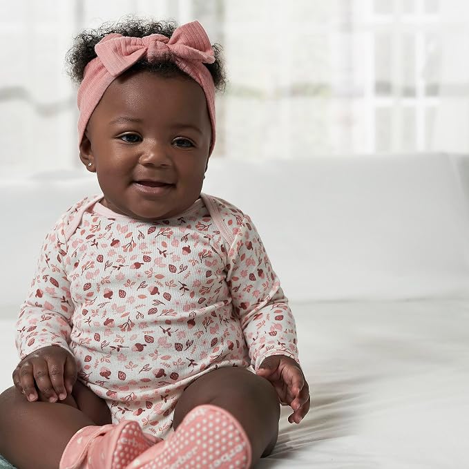 Gerber Baby Girls' 6-pack Long-sleeve Onesies Bodysuits - Image 8