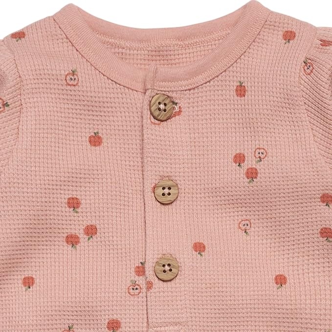 Modern Moments by Gerber Baby Henley Waffle Knit Romper - Image 2