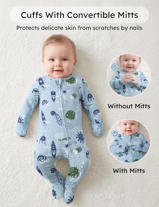 Yoofoss Baby Pajamas 100% Organic Cotton Baby Sleepers - Image 4