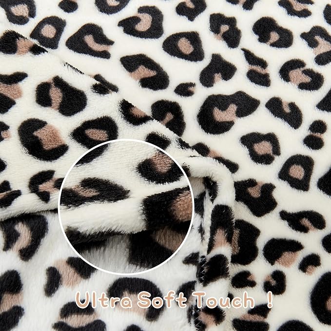 Yurhap Leopard Print Baby Blanket Fleece Baby Blankets - Image 5
