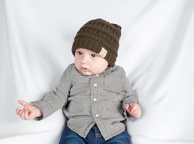 Funky Junque Baby Winter Hat – Cute Newborn Hats, Cozy Warm Infant Beanie, Soft Knit Stocking Stuffer for Babies 0–12 Months