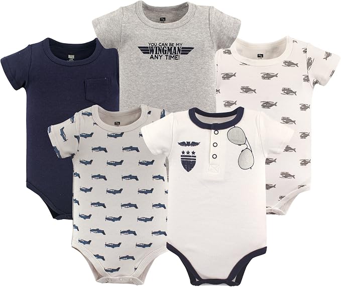Hudson Baby Unisex Baby Cotton Bodysuits 5-pack by HudsonBaby