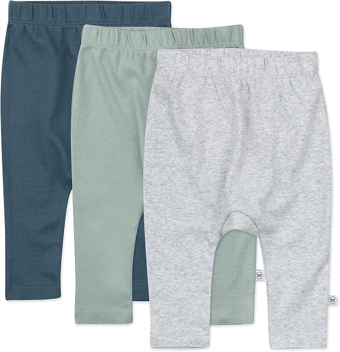 HonestBaby Unisex-Baby Multipack Harem Pants Roomy Fit Pull on Bottoms 100% by HonestBaby
