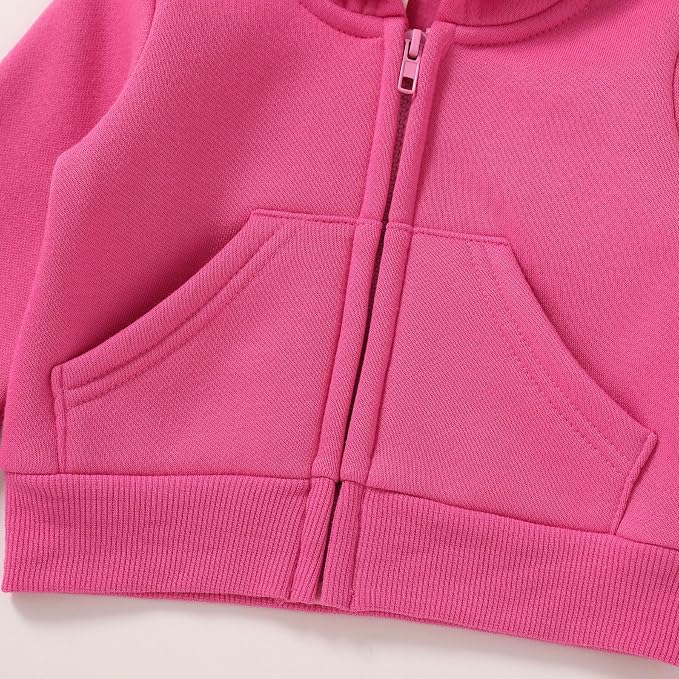 Happy Town Baby Clothes for Girls Boys Clothes Solid Color Zipper Hoodie and - Image 4