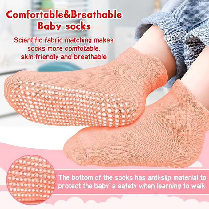 Toddler Non Slip Grip Ankle Socks - Image 4