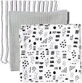 HonestBaby 3-Pack Organic Cotton Swaddle Blankets, Pattern Play, One Size by HonestBaby
