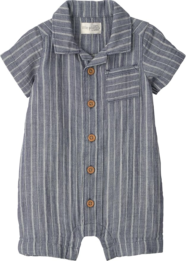 little planet by carter's Unisex Baby Waffle Knit Button-Front Jumpsuit made by LittlePlanet