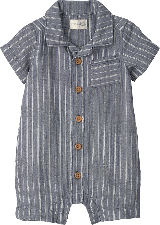 little planet by carter's Unisex Baby Waffle Knit Button-Front Jumpsuit made by LittlePlanet