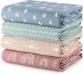 Comfy Cubs Muslin Swaddle Blankets Pack of 4, 47 x 47 Inches, Soft Cotton Baby by ComfyCubs