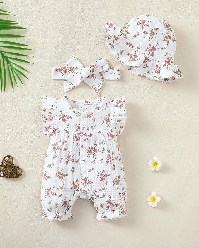 Newborn Baby Girl Clothes Outfits One-Piece Romper Preemie-18Month | Cute Baby - Image 2