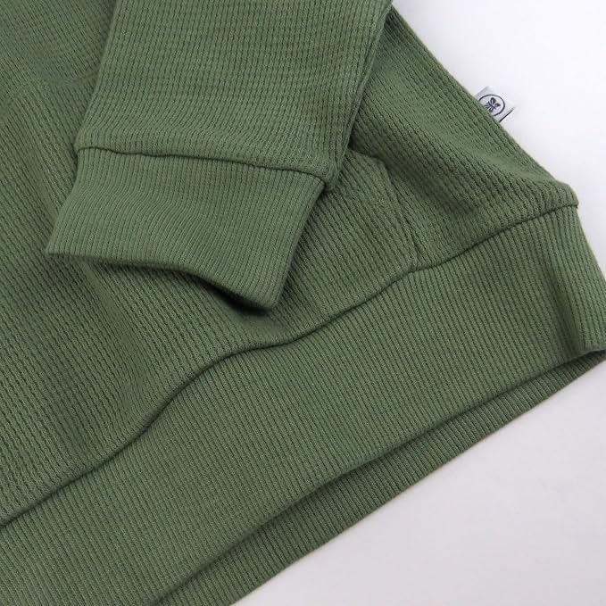 HonestBaby Baby 3-pack Thermal Hoodie 100% Organic Cotton - Image 4