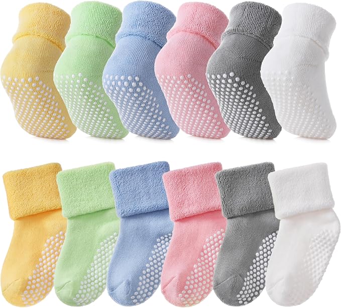 SDBING Baby Boys Girls Grips Socks Infant Toddlers Kids Non Slip Warm Thick by SDBING