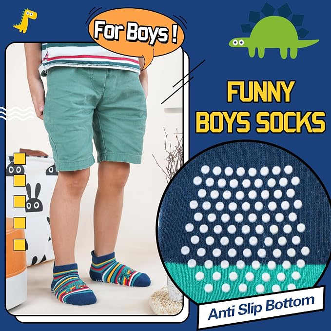 Welwoos Baby Girls Boys Toddlers Grips Socks Kids Non Slip Anti Skid Ankle - Image 5