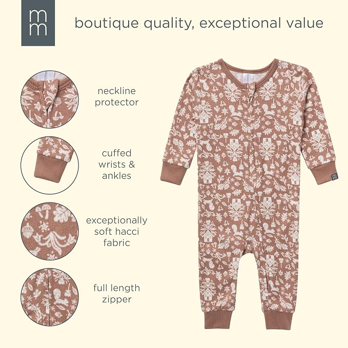 Modern Moments by Gerber Baby Boys & Girls Hacci Footless Pajamas - Image 6