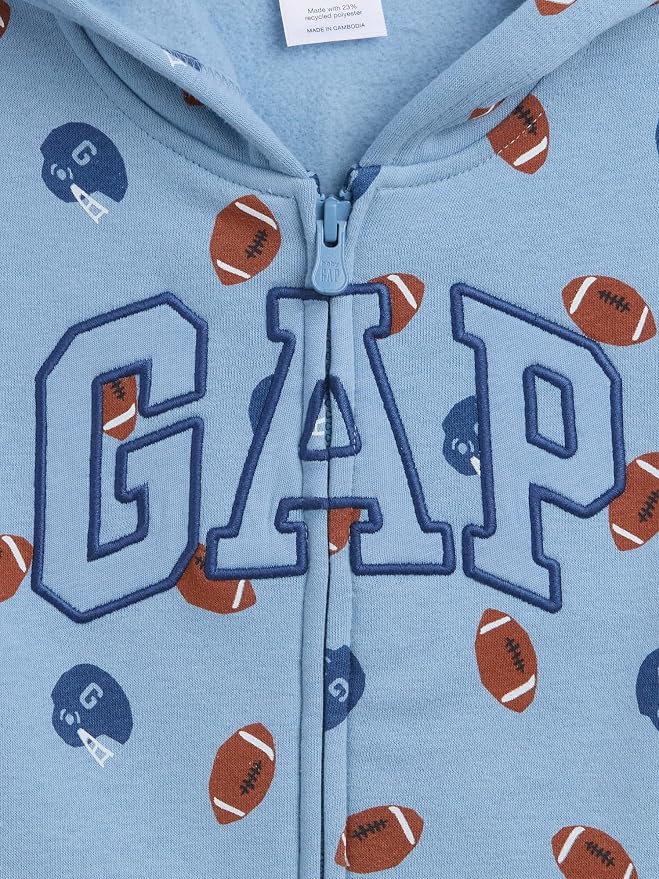 GAP Baby Boys' Playtime Favorites Logo Full Zip Hoodie Hooded Sweatshirt - Image 3