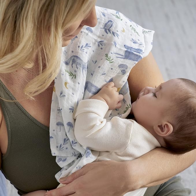 aden + anais Swaddle Blanket, 100% Organic Cotton Muslin Blankets - Image 4