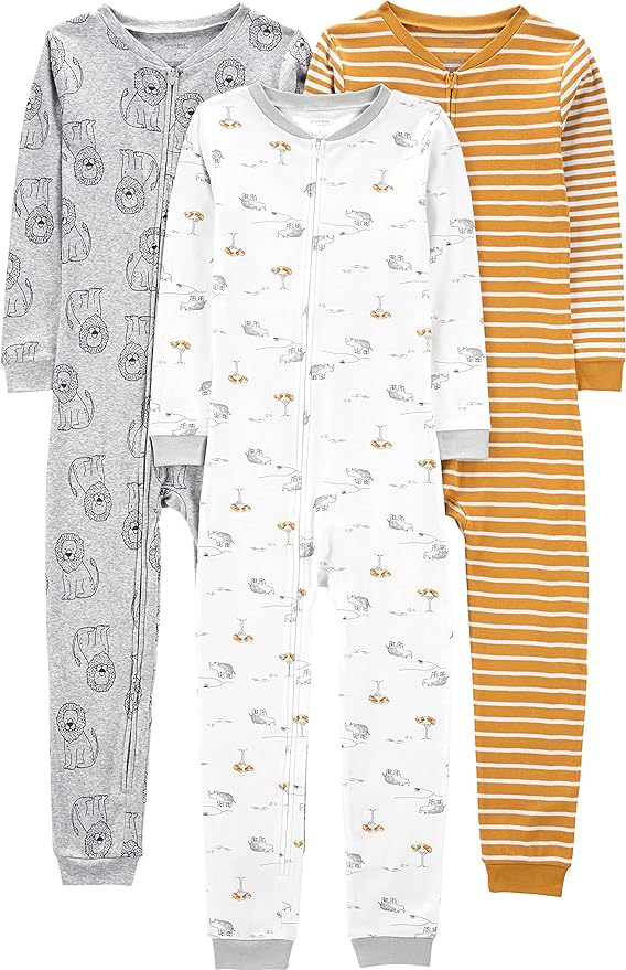 Simple Joys by Carter's Babys' 3 pack Snug Fit Footless Cotton Pajamas by SimpleJoysbyCarters