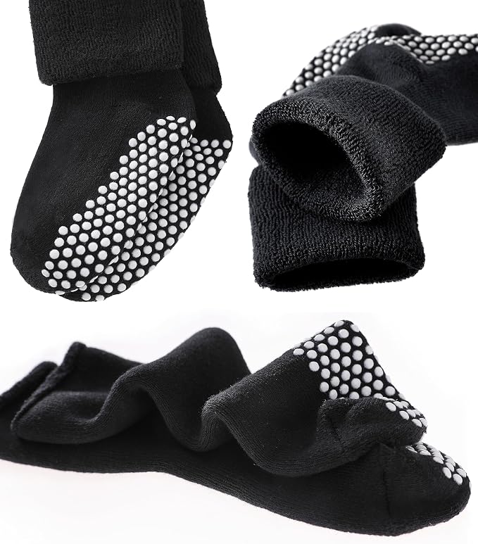 SDBING Baby Boys Girls Grips Socks Infant Toddlers Kids Non Slip Warm Thick - Image 3