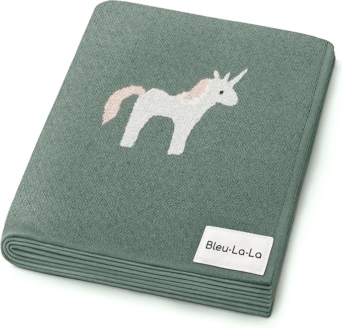 Receiving Blanket for Baby Girls and Boys 100% Cotton Buttery Soft Cozy by BleuLaLa