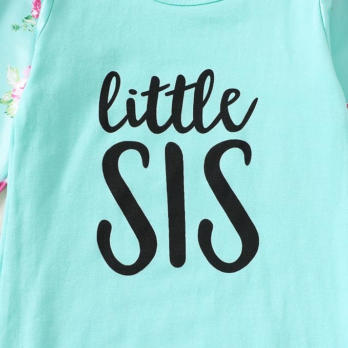 AMAWMW Newborn Baby Girl Little Sister Sleeper Gown Stripe Long Sleeve - Image 6