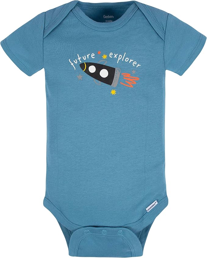 Gerber Baby Boys 8-Pack Short Sleeve Onesies Bodysuits - Image 2