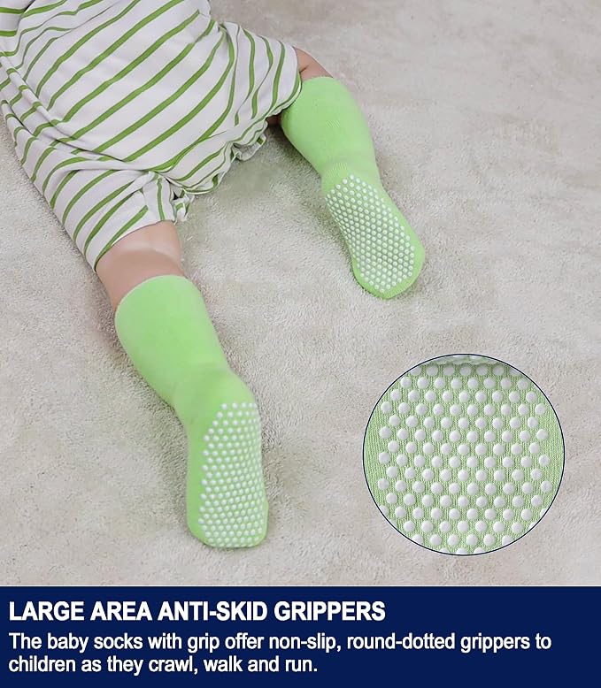 SDBING Baby Boys Girls Grips Socks Infant Toddlers Kids Non Slip Warm Thick - Image 3