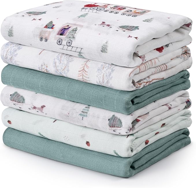 GLLQUEN BABY Receiving Blankets Muslin Swaddle Blanket by GLLQUENBABY
