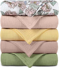 Muslin Receiving Blankets 5 Pack, Soft Swaddle Wraps by LYRICHOMBABY
