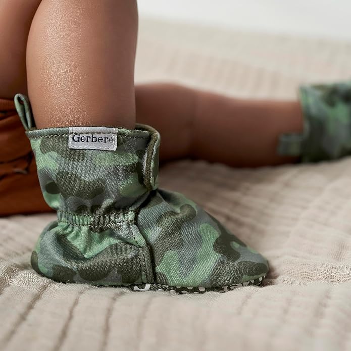 Gerber Baby Fleece Lined Wrap Fasten Non Skid Soft Slipper Booties - Image 5