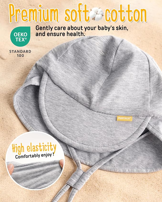 FURTALK Baby Sun Hat UPF 50+ UV Ray Sun Protection Cotton Toddler Hats - Image 4