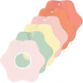 Zainpe 6Pcs 360° Rotate Baby Bibs Waterproof Snap Cotton Baby Bib Absorbent by Zainpe