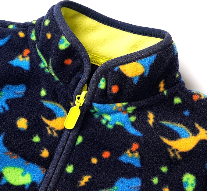 Toddler Boys Girls Fleece Jacket Lightweight Fall Spring 2-12 Years - Image 4
