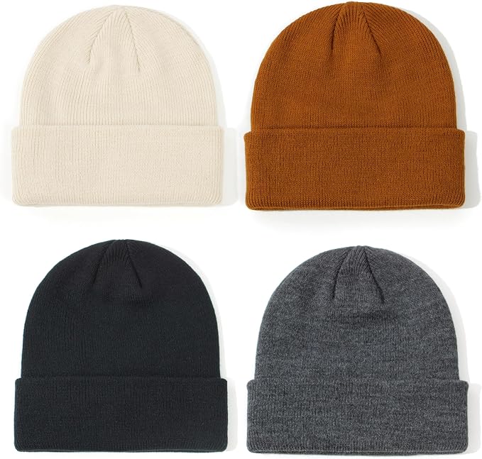 Baby Toddler Infant Winter Soft Knit Beanie Hats Set - Image 2