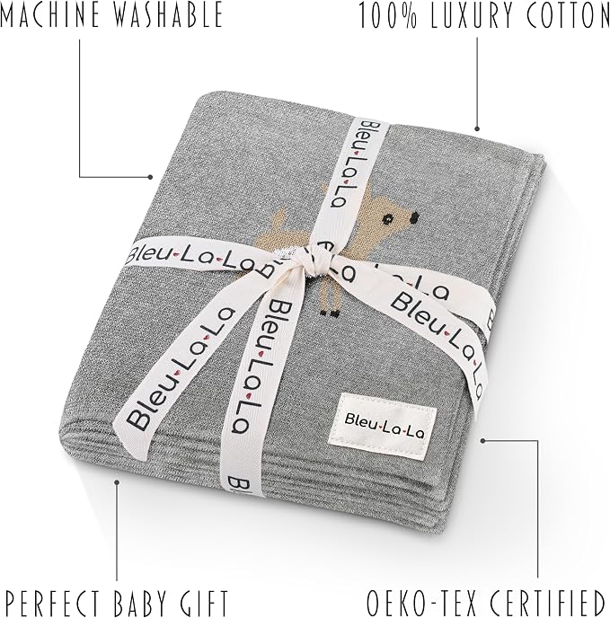 Knit Baby Swaddle Blanket - Image 3