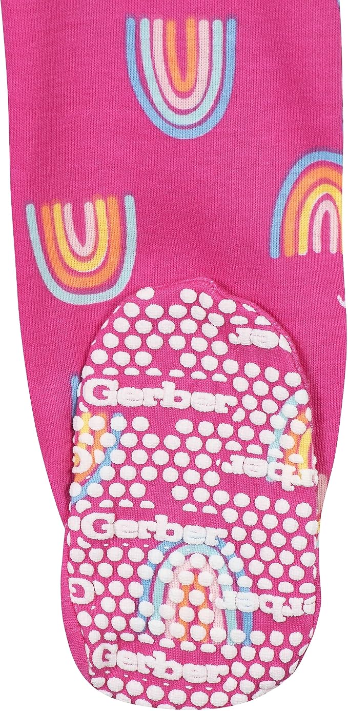 Gerber Baby Girls 2-Pack Footed Pajamas - Image 8