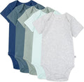 HonestBaby 5-pack Short Sleeve Bodysuits One-piece 100% Organic Cotton by HonestBaby