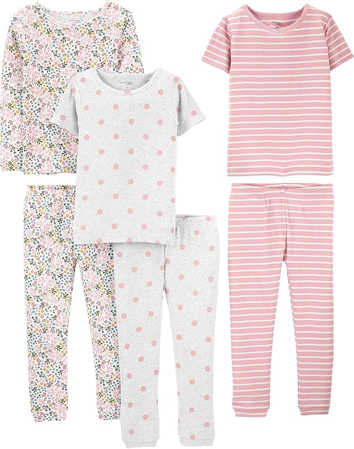 Simple Joys by Carter's Girls 6-piece Snug Fit Cotton Pajama Set by SimpleJoysbyCarters