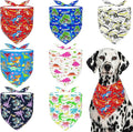 7 PCS Dinosaurs Dog Bandanas for Large Dogs Breed Sewing Hemming Dog Bandana by Bestwishforyou