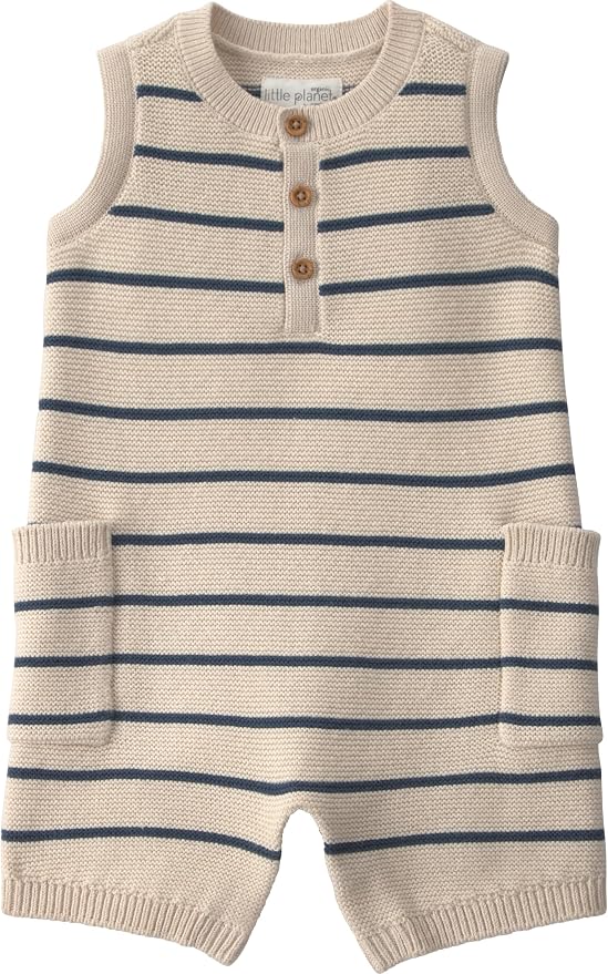 little planet by carter's Unisex Baby Waffle Knit Button-Front Jumpsuit made by LittlePlanet