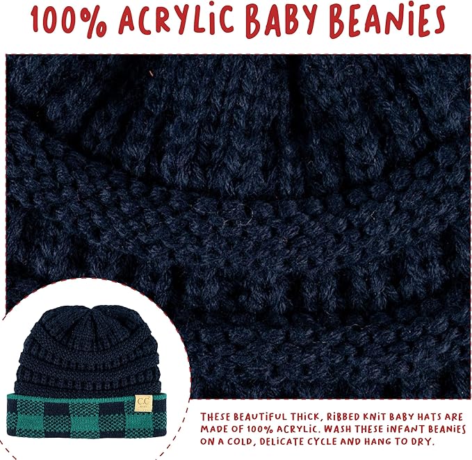 Funky Junque Baby Winter Hat – Cute Newborn Hats, Cozy Warm Infant Beanie, Soft Knit Stocking Stuffer for Babies 0–12 Months