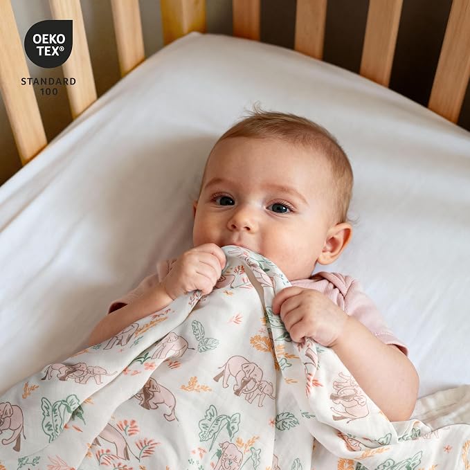 GLLQUEN BABY Muslin Swaddle Blankets 4Pk Receiving Blanket Large 35" x 40" | - Image 2