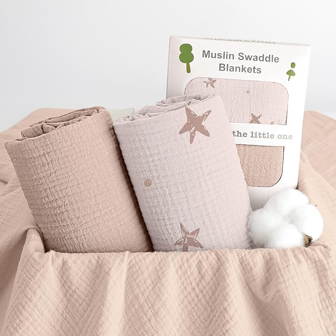 Susurration Muslin Receiving Blanket, 100% Cotton Swaddle Blankets - Image 7