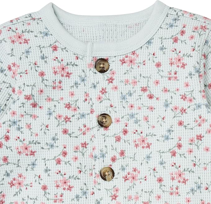 Modern Moments by Gerber Baby Henley Waffle Knit Romper - Image 2
