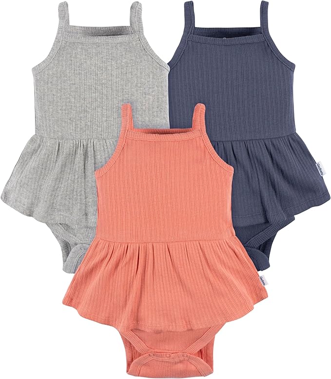Gerber Baby Girls Multi-Pack Sleeveless Onesies Bodysuit by Gerber